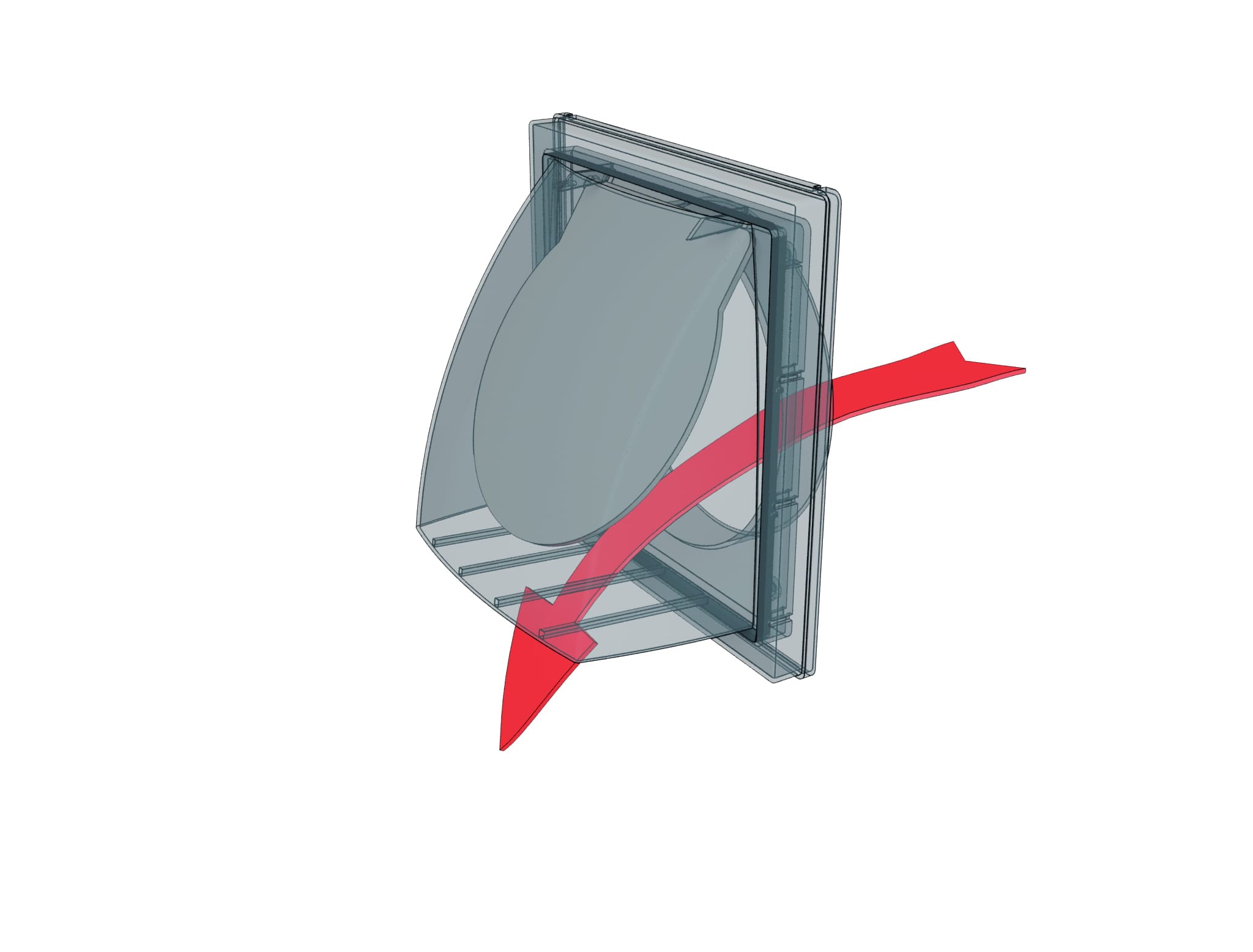 Grila ventilatie Ø125mm patrata cu clapeta antiretur, exterior 150x150, ASA plastic Beige