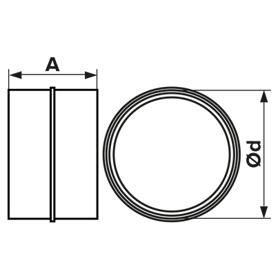 CONECTOR TUBULATURA, Ø100mm, PVC - OVIX - Găsești soluții de încălzire, răcire și ventilare, toate integrate și controlabile dintr-o singură platformă.