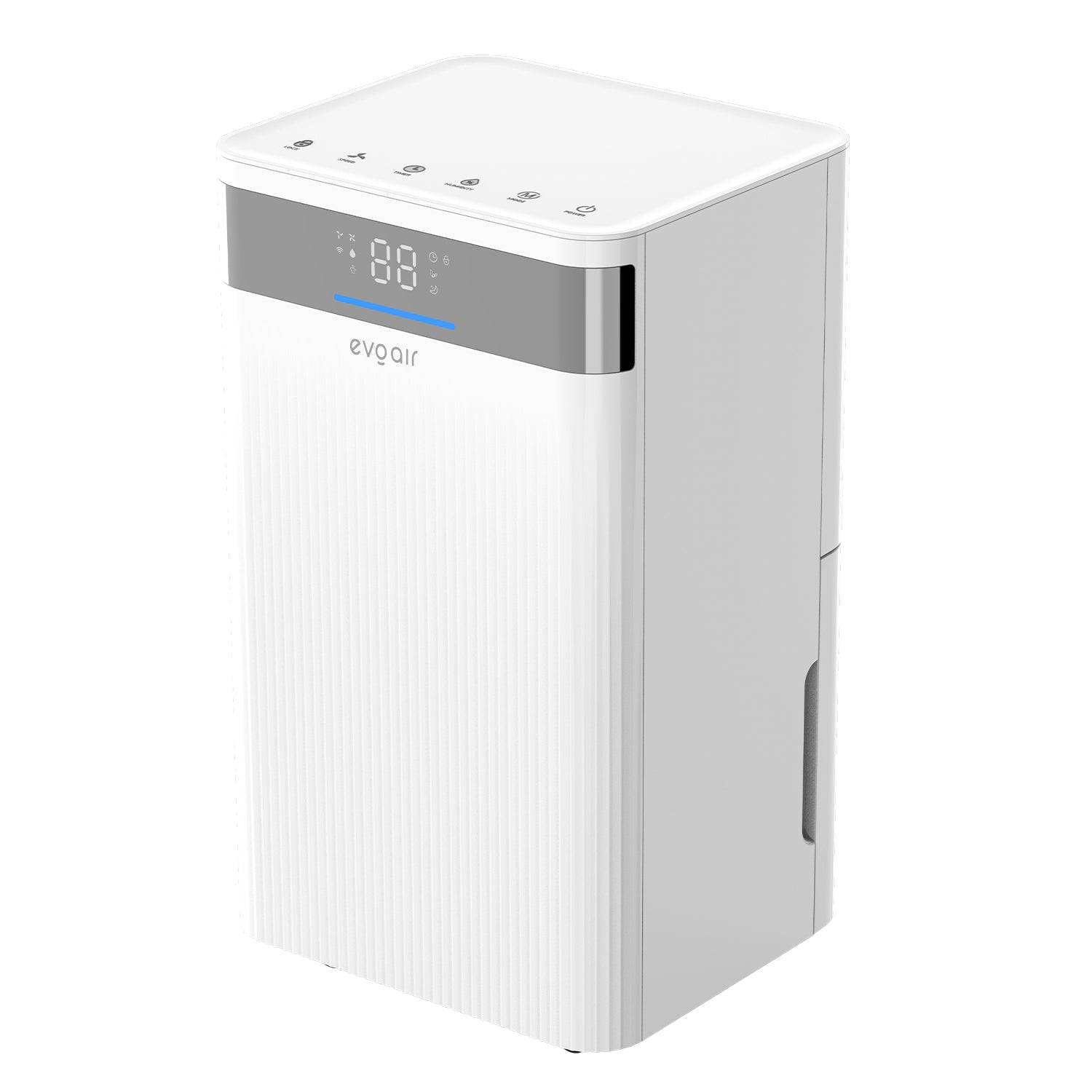 Dezumidificator Evoair ComfoDry10, 10l/24h, Silentios, Senzor de Umiditate, Uscare Rufe, Mod Noapte, Lumină Ambientală, Drenaj Continuu, Alb