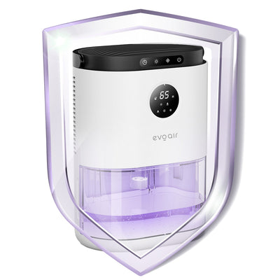 Dezumidificator aer Evoair HUMIX560, 560ml/24h, Silențios, Senzor de umiditate, 3 Moduri funcționare, Lumină Ambientală în 7 culori, Rezervor 2.3l, Alb - OVIX - Găsești soluții de încălzire, răcire și ventilare, toate integrate și controlabile dintr-o singură platformă.