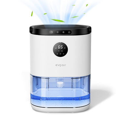 Dezumidificator aer Evoair HUMIX560, 560ml/24h, Silențios, Senzor de umiditate, 3 Moduri funcționare, Lumină Ambientală în 7 culori, Rezervor 2.3l, Alb - OVIX - Găsești soluții de încălzire, răcire și ventilare, toate integrate și controlabile dintr-o singură platformă.