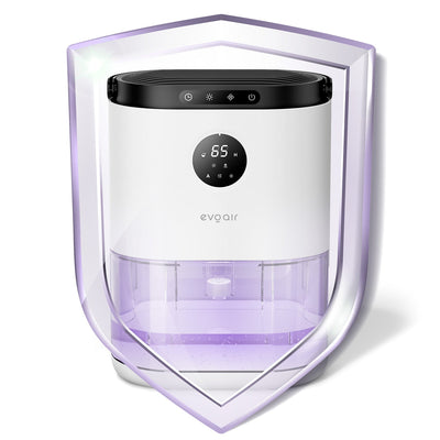 Dezumidificator aer Evoair HUMIX560, 560ml/24h, Silențios, Senzor de umiditate, 3 Moduri funcționare, Lumină Ambientală în 7 culori, Rezervor 2.3l, Alb - OVIX - Găsești soluții de încălzire, răcire și ventilare, toate integrate și controlabile dintr-o singură platformă.