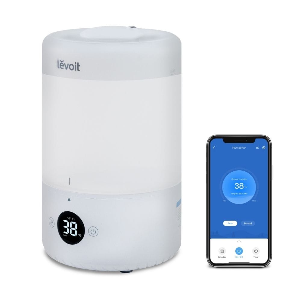 Umidificator de Aer LEVOIT Dual 200S, SMART, WI-FI Ultrasonic, Rezervor 3l, Silentios, Aromaterapie, Functie AUTO, Autonomie 25 Ore