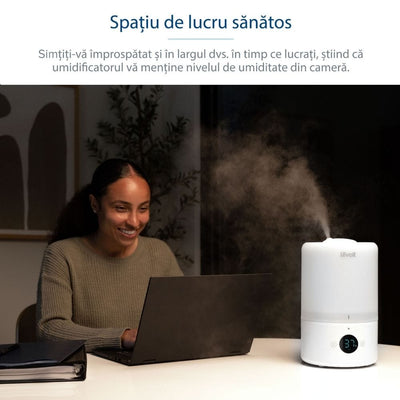 Umidificator de Aer LEVOIT Dual 200S, SMART, WI-FI Ultrasonic, Rezervor 3l, Silentios, Aromaterapie, Functie AUTO, Autonomie 25 Ore - OVIX - Găsești soluții de încălzire, răcire și ventilare, toate integrate și controlabile dintr-o singură platformă.