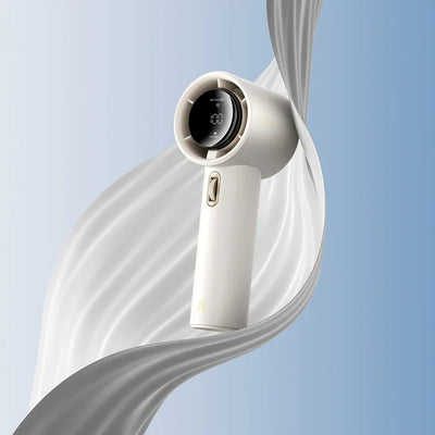 Ventilator portabil de mână JISULIFE Pro1, autonomie 2-12h, baterie 3600mAh, 100 viteze, încărcare rapidă, Afișaj LED, Alb - OVIX - Găsești soluții de încălzire, răcire și ventilare, toate integrate și controlabile dintr-o singură platformă.