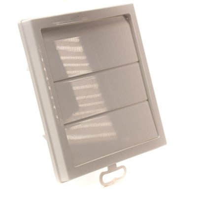 Grila ventilatie Ø125mm patrata cu jaluzele gravitationale, exterior 150x150, ASA plastic Alb - OVIX - Găsești soluții de încălzire, răcire și ventilare, toate integrate și controlabile dintr-o singură platformă.