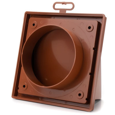 Grila ventilatie patrata cu clapeta antiretur, Diametru Ø125mm, exterior 150x150, ASA plastic Brown - OVIX - Găsești soluții de încălzire, răcire și ventilare, toate integrate și controlabile dintr-o singură platformă.
