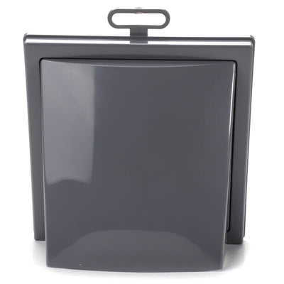 Grila ventilatie Ø125 patrata 150x150 cu flansa si clapeta antiretur, Grey - OVIX - Găsești soluții de încălzire, răcire și ventilare, toate integrate și controlabile dintr-o singură platformă.