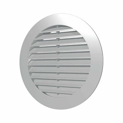 Grila ventilatie rotunda Ø100mm, exterior Ø130mm, ASA plastic GRI - OVIX - Găsești soluții de încălzire, răcire și ventilare, toate integrate și controlabile dintr-o singură platformă.