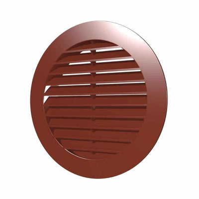 Grila ventilatie rotunda Ø100mm, exterior Ø130mm, ASA plastic Terracotta - OVIX - Găsești soluții de încălzire, răcire și ventilare, toate integrate și controlabile dintr-o singură platformă.