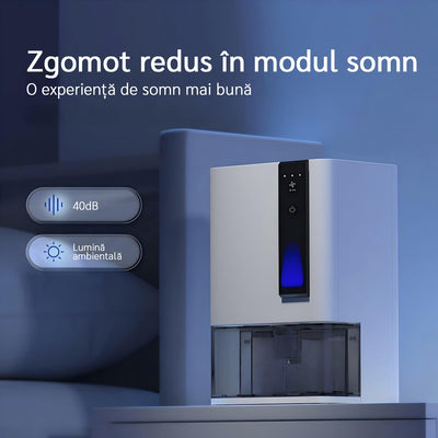 Dezumidificator Evoair HIDRY PLUS, 900ml/24h, Lumina ambientala in 7 culori, Rezervor 1.9l, 3 Viteze, Functie Auto Dezghetare, Alb - OVIX - Găsești soluții de încălzire, răcire și ventilare, toate integrate și controlabile dintr-o singură platformă.