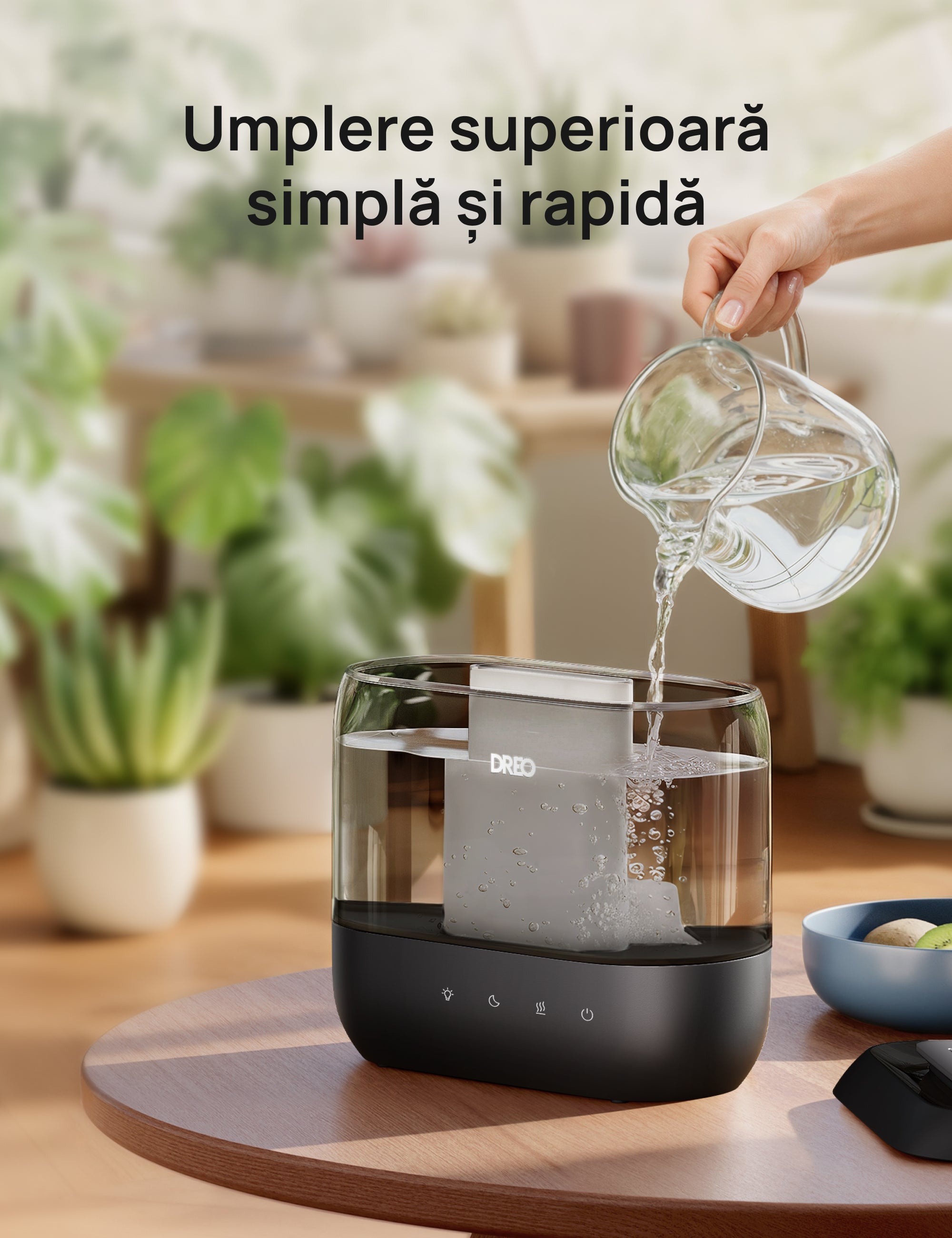 Umidificator Dreo 311S Smart, Wifi, Rezervor 4L,Capacitate de umidificare 250 ml/h, Ceata Rece, Autonomie 36 ore, Aromaterapie, Negru - OVIX - Găsești soluții de încălzire, răcire și ventilare, toate integrate și controlabile dintr-o singură platformă.