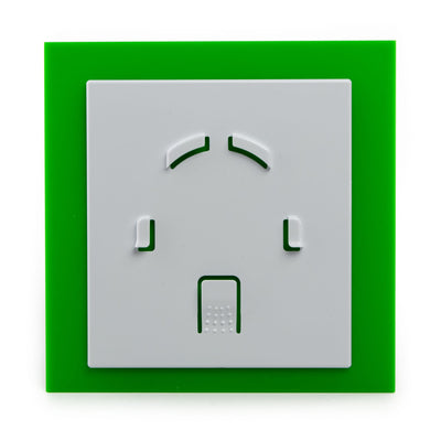 Panou frontal din plexi pentru ventilator baie dRim, Green