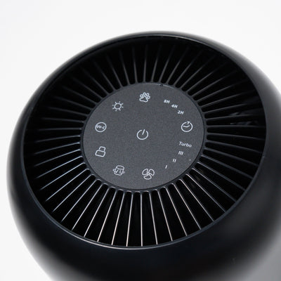 Purificator de aer Evoair, Yuvo, Lampă UV-C, Filtru 3in1, True Hepa, Carbon Activ, Pre-filtru, 4 viteze, Funcție Polen/Animale, Mod Noapte, Blocare Ecran, Lumină Ambientală, Negru - OVIX - Găsești soluții de încălzire, răcire și ventilare, toate integrate și controlabile dintr-o singură platformă.