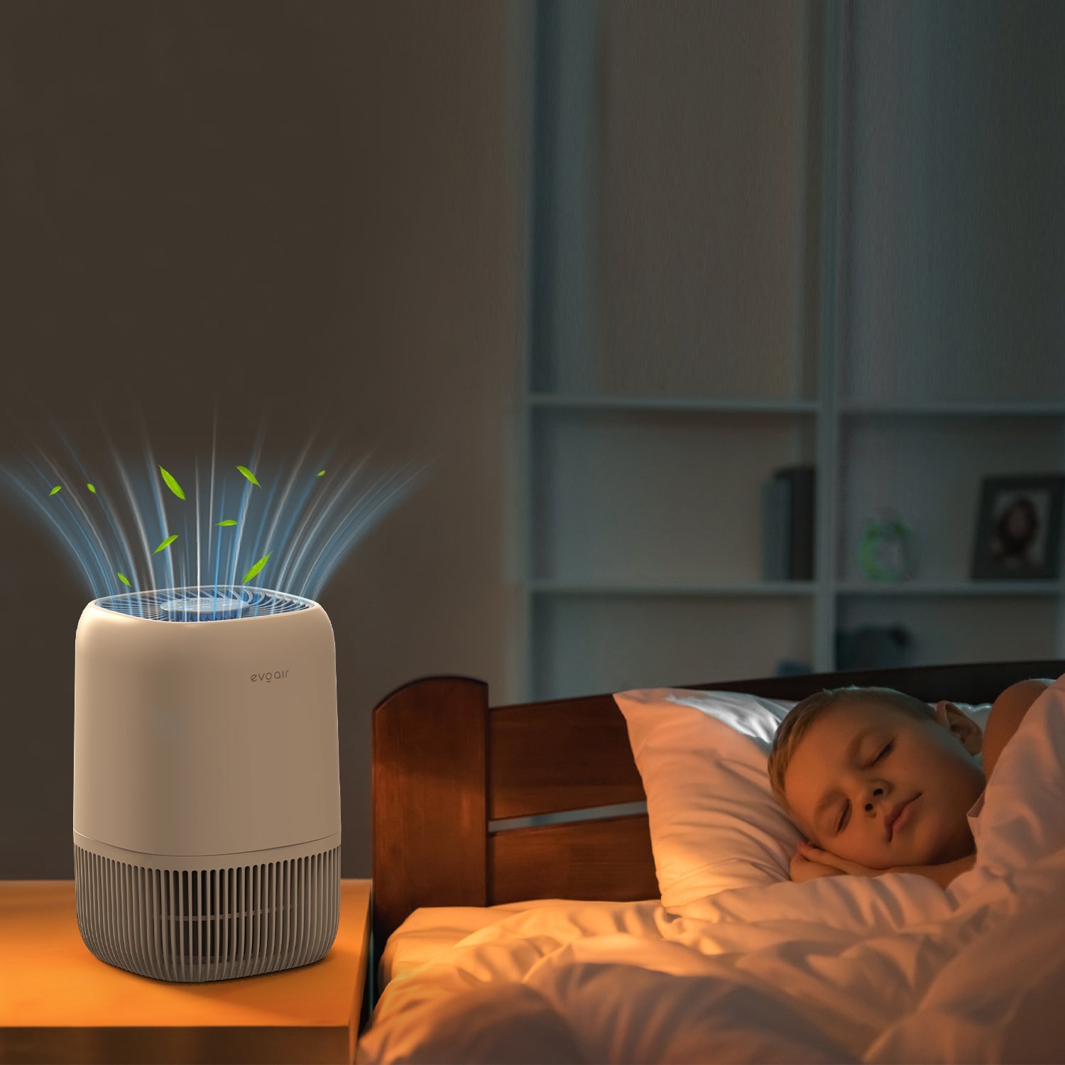 Purificator de aer Evoair Nuvia, Filtru 3 in 1 True HEPA, Carbon Activ, 3 viteze, Mod Noapte, Aromaterapie, Lumină Ambientală, Timer, Indicator Murdărie Filtru, Alb - OVIX - Găsești soluții de încălzire, răcire și ventilare, toate integrate și controlabile dintr-o singură platformă.