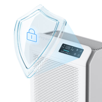Purificator de aer Evoair HOMI P300, CADR 300m³/h, WI-FI, Filtru True Hepa, Mod Auto, Lampa UV, Ionizare, 6 Moduri Functionare, Senzor Calitate Aer, Alb - OVIX - Găsești soluții de încălzire, răcire și ventilare, toate integrate și controlabile dintr-o singură platformă.