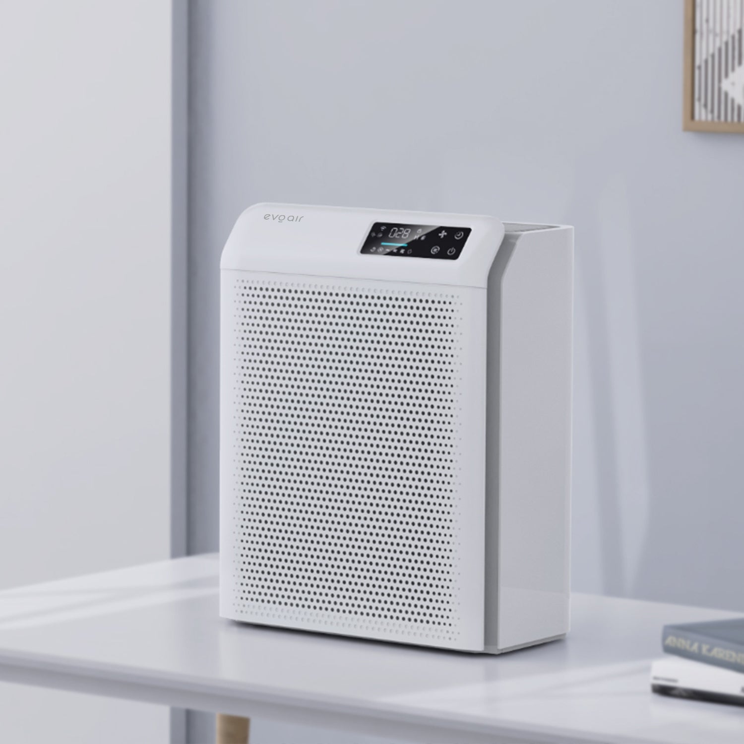 Purificator de aer Evoair HOMI P300, CADR 300m³/h, WI-FI, Filtru True Hepa, Mod Auto, Lampa UV, Ionizare, 6 Moduri Functionare, Senzor Calitate Aer, Alb - OVIX - Găsești soluții de încălzire, răcire și ventilare, toate integrate și controlabile dintr-o singură platformă.