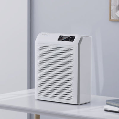 Purificator de aer Evoair HOMI P300, CADR 300m³/h, WI-FI, Filtru True Hepa, Mod Auto, Lampa UV, Ionizare, 6 Moduri Functionare, Senzor Calitate Aer, Alb - OVIX - Găsești soluții de încălzire, răcire și ventilare, toate integrate și controlabile dintr-o singură platformă.