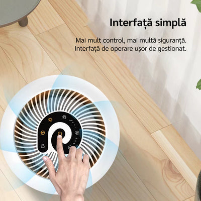 Purificator de aer Evoair, YuvoSpin, Lampă UV-C, Filtru 3in1, True Hepa, Carbon Activ, Pre-filtru, 4 viteze, Funcție Polen/Animale, Mod Noapte, Blocare Ecran, Lumină Ambientală, Alb - OVIX - Găsești soluții de încălzire, răcire și ventilare, toate integrate și controlabile dintr-o singură platformă.