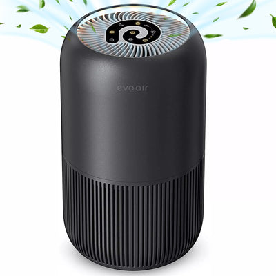 Purificator de aer Evoair, YuvoSpin, Lampă UV-C, Filtru 3in1, True Hepa, Carbon Activ, Pre-filtru, 4 viteze, Funcție Polen/Animale, Mod Noapte, Blocare Ecran, Lumină Ambientală, Negru - OVIX - Găsești soluții de încălzire, răcire și ventilare, toate integrate și controlabile dintr-o singură platformă.