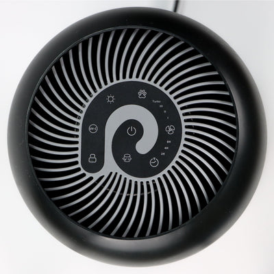 Purificator de aer Evoair, YuvoSpin, Lampă UV-C, Filtru 3in1, True Hepa, Carbon Activ, Pre-filtru, 4 viteze, Funcție Polen/Animale, Mod Noapte, Blocare Ecran, Lumină Ambientală, Negru - OVIX - Găsești soluții de încălzire, răcire și ventilare, toate integrate și controlabile dintr-o singură platformă.