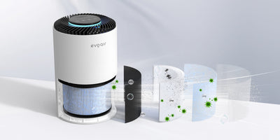 Resigilat! Purificator de aer Evoair Zuno, Filtru 3 in 1 True HEPA, Carbon Activ, Lampă UV, 3 viteze, Mod Noapte, Aromaterapie, Lumină Ambientală, Timer, Alb, Filtru Sigilat - OVIX - Găsești soluții de încălzire, răcire și ventilare, toate integrate și controlabile dintr-o singură platformă.