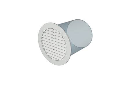 Grila ventilatie rotunda Ø100mm, exterior Ø130mm, plastic Alb - OVIX - Găsești soluții de încălzire, răcire și ventilare, toate integrate și controlabile dintr-o singură platformă.
