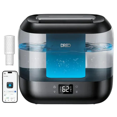 Umidificator Dreo 311S Smart, Wifi, Rezervor 4L,Capacitate de umidificare 250 ml/h, Ceata Rece, Autonomie 36 ore, Aromaterapie, Negru - OVIX - Găsești soluții de încălzire, răcire și ventilare, toate integrate și controlabile dintr-o singură platformă.