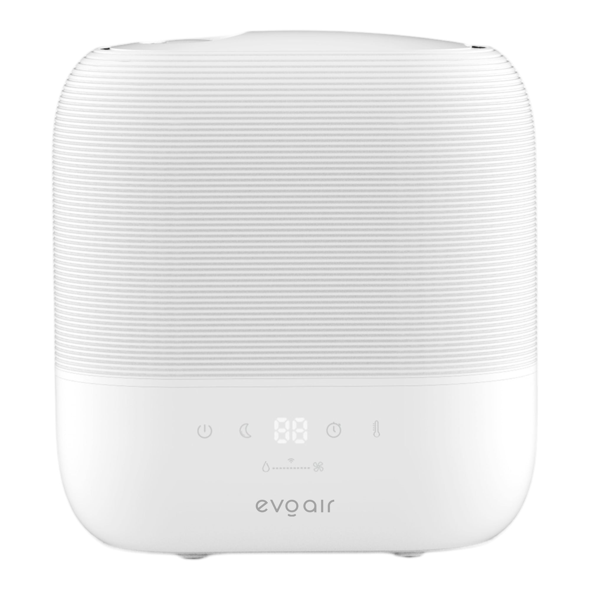 Umidificator Evoair UMIVA 4700 Smart, Wifi, Rezervor 4.8L, Capacitate de umidificare 400ml/h, Senzor umiditate, Mod Auto, Autonomie ≥9.5 ore, Aromateriapie, Indicator umiditate și temperatură, Alb