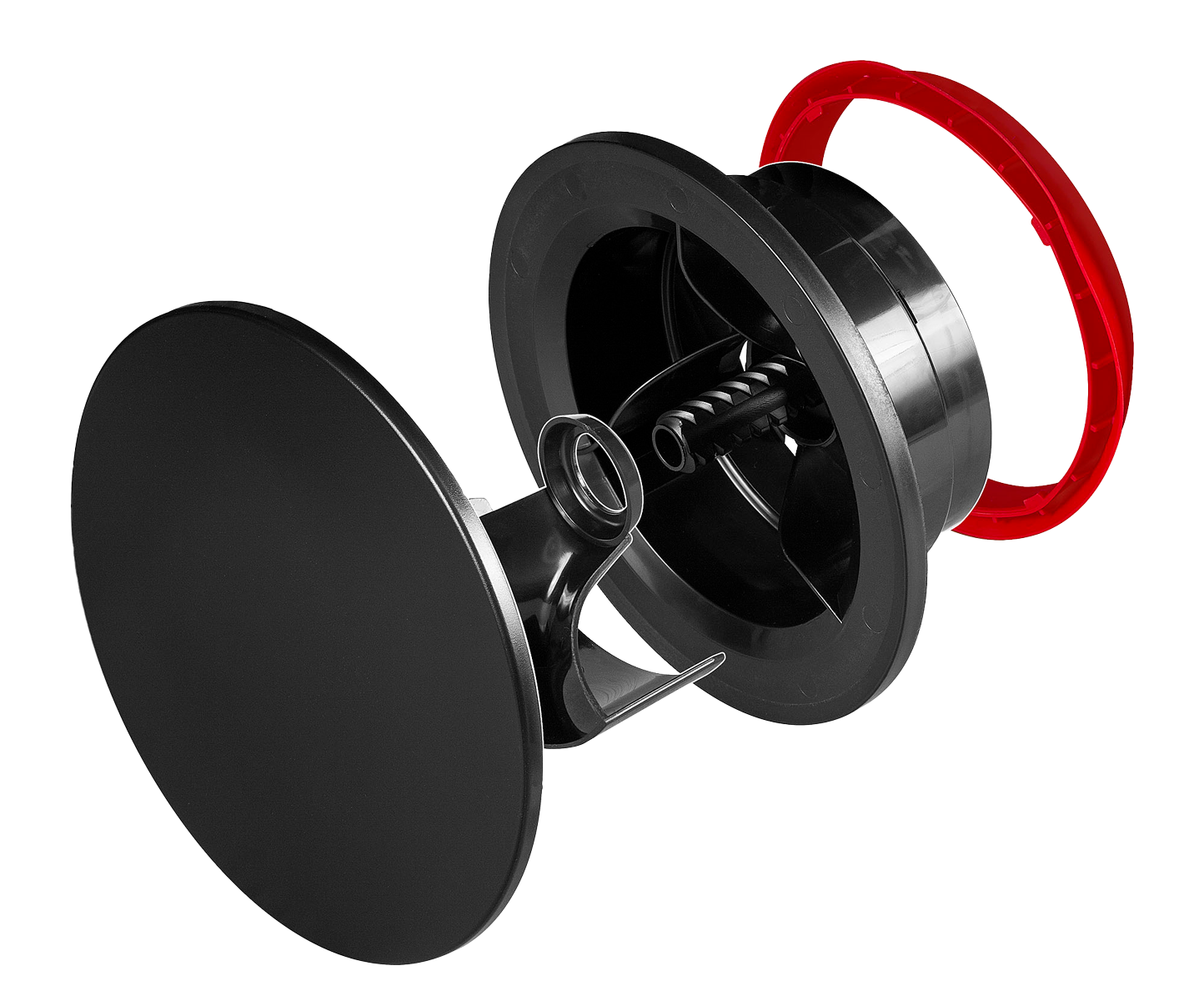Anemostat directional Awenta, rotund VAK125CZ, Ø125, negru mat