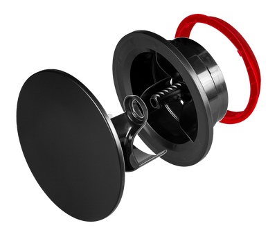 Anemostat directional Awenta, rotund VAK125CZ, Ø125, negru mat - OVIX - Găsești soluții de încălzire, răcire și ventilare, toate integrate și controlabile dintr-o singură platformă.