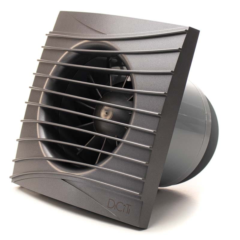 Ventilator baie SILENT 5C, Super Silent, Clapeta antiretur, Motor Long Life 40000h, Debit 180mc/h, Ø125mm, Dark Gray Metal - OVIX - Găsești soluții de încălzire, răcire și ventilare, toate integrate și controlabile dintr-o singură platformă.
