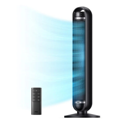 Ventilator Turn DREO Nomad DR-HTF014, 8 viteze, 4 functii, 92cm, oscilatie 90°, HyperSilent 25dB, telecomanda, negru - OVIX - Găsești soluții de încălzire, răcire și ventilare, toate integrate și controlabile dintr-o singură platformă.