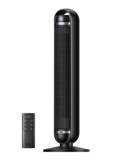 Ventilator Turn DREO Nomad DR-HTF014, 8 viteze, 4 functii, 92cm, oscilatie 90°, HyperSilent 25dB, telecomanda, negru - OVIX - Găsești soluții de încălzire, răcire și ventilare, toate integrate și controlabile dintr-o singură platformă.