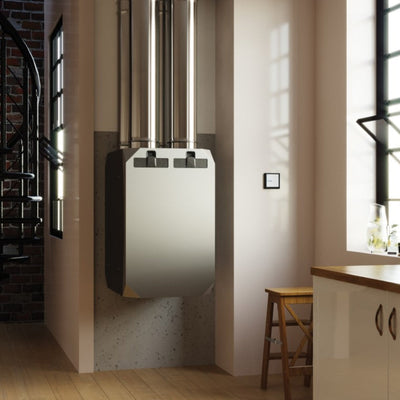 Centrală de ventilație cu recuperare de căldura BSK NOTUS 350 V1, cu preheater de 1000W, pentru perete - OVIX - Găsești soluții de încălzire, răcire și ventilare, toate integrate și controlabile dintr-o singură platformă.