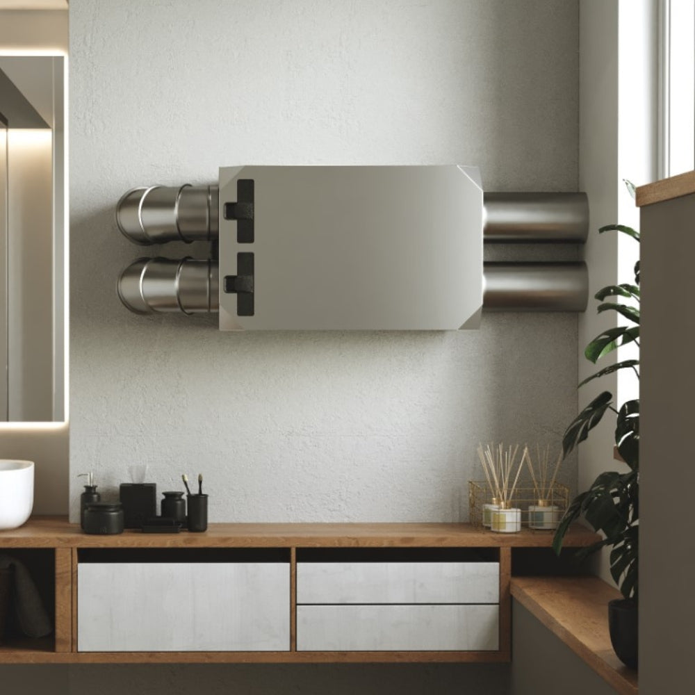 Centrală de ventilație cu recuperare de căldura BSK NOTUS 350 V1, cu preheater de 1000W, pentru perete