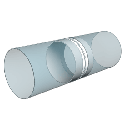CONECTOR TUBULATURA, Ø100mm, PVC - OVIX - Găsești soluții de încălzire, răcire și ventilare, toate integrate și controlabile dintr-o singură platformă.