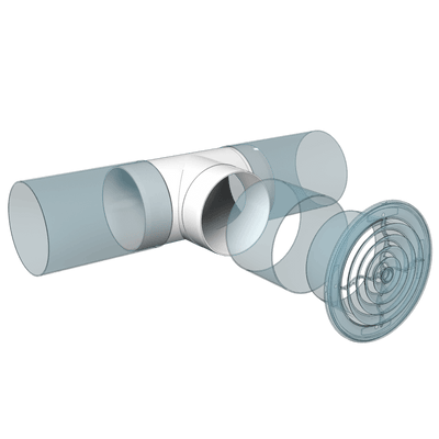 TEU TUBULATURA, 160/160mm, PVC - OVIX - Găsești soluții de încălzire, răcire și ventilare, toate integrate și controlabile dintr-o singură platformă.
