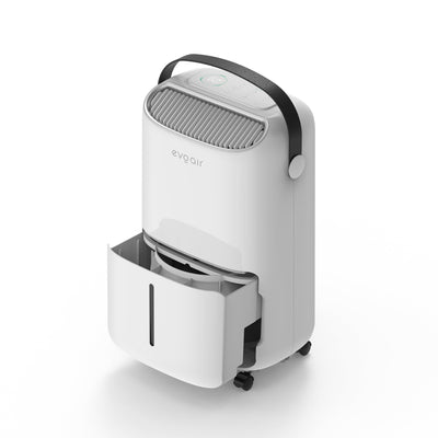 Dezumidificator Evoair, NovaDry 12 Smart, 12l/24h, Senzor de Umiditate, Functie Ionizare, Uscare Rufe, Rezervor 2.5l, Lampa UVC, Alb, Curea Neagra - OVIX - Găsești soluții de încălzire, răcire și ventilare, toate integrate și controlabile dintr-o singură platformă.