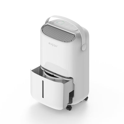 Dezumidificator evoair, NovaDry 12 Smart, 12l/24h, Senzor de Umiditate, Functie Ionizare, Uscare Rufe, Rezervor 2.5l, Lampa UVC, Alb, Curea Crem - OVIX - Găsești soluții de încălzire, răcire și ventilare, toate integrate și controlabile dintr-o singură platformă.