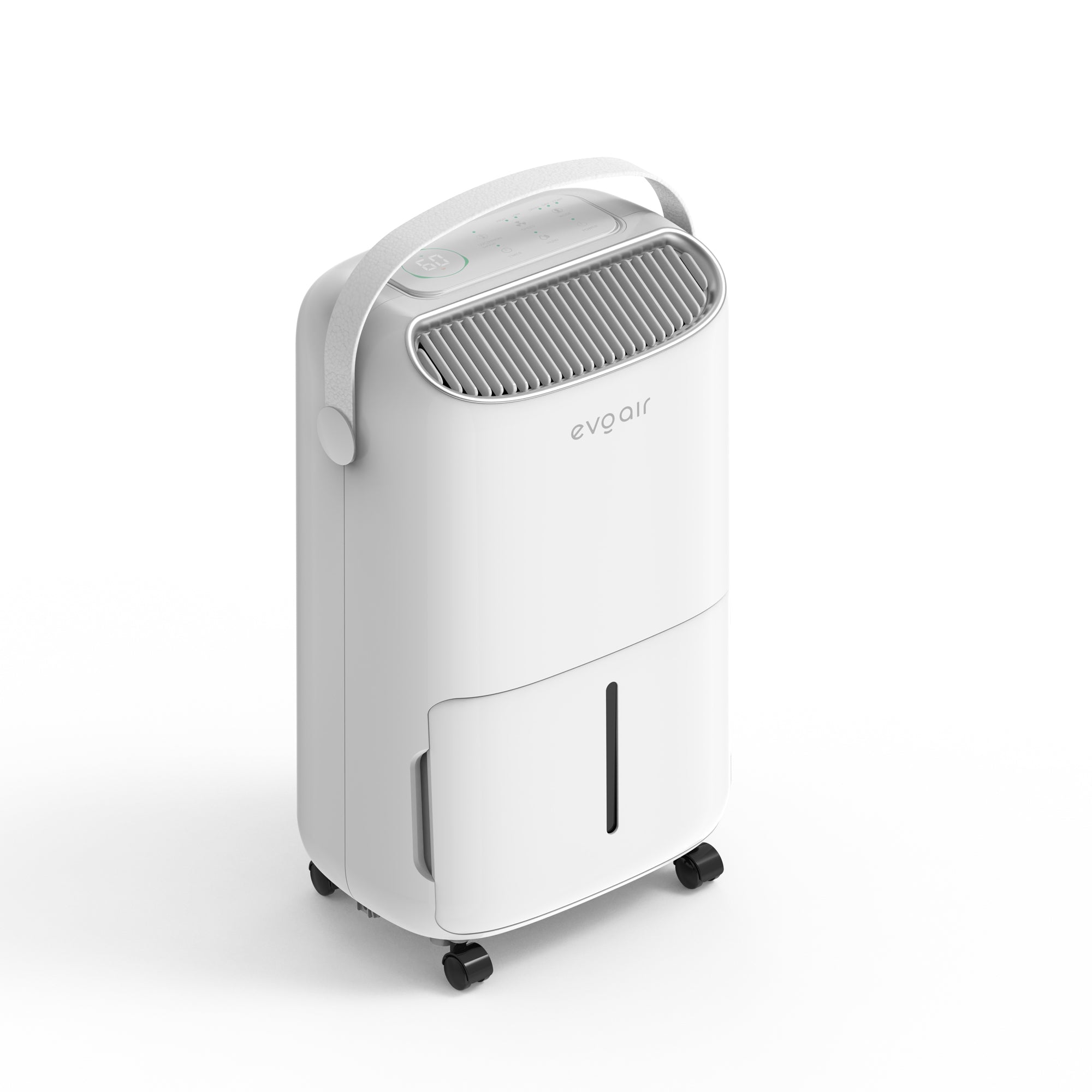 Dezumidificator evoair, NovaDry 12 Smart, 12l/24h, Senzor de Umiditate, Functie Ionizare, Uscare Rufe, Rezervor 2.5l, Lampa UVC, Alb, Curea Crem