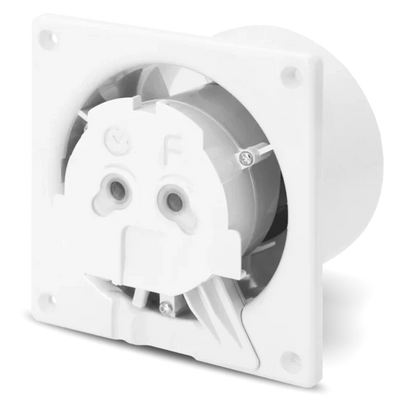 Ventilator baie dRim Ø100 TS, Super Silent, Timer, Debit 93 m3/h, Panou plexi schimbabil, clapeta antiretur, Garantie 2 ani, Alb - OVIX - Găsești soluții de încălzire, răcire și ventilare, toate integrate și controlabile dintr-o singură platformă.