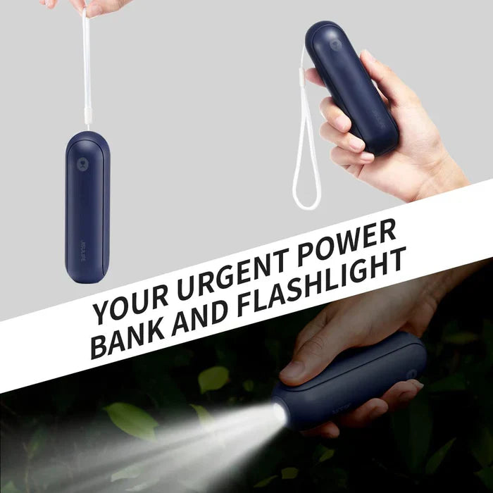 Ventilator portabil de mână JISULIFE, Life8 Plus, autonomie 11-46h, baterie 4500mAh, funcție Power Bank, lanternă LED, design pliabil, 3 viteze, încărcare rapidă, Verde mentă