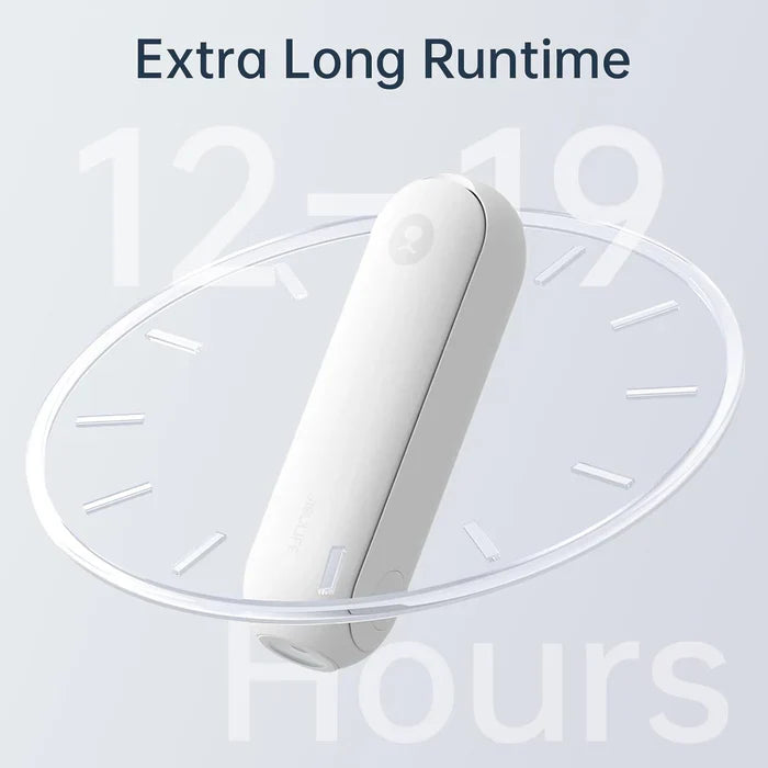 Ventilator portabil de mână JISULIFE, Life8 Plus, autonomie 11-46h, baterie 4500mAh, funcție Power Bank, lanternă LED, design pliabil, 3 viteze, încărcare rapidă, Maro
