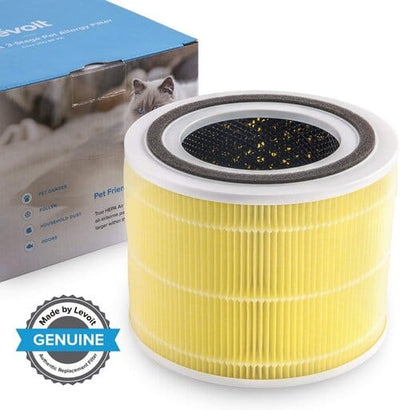Filtru purificator de aer LEVOIT Core 300 / Core 300S / Core P350, 3 in 1, Pre filtru, Filtru True HEPA, Filtru de Carbon activ, Anti Alergic, Galben - OVIX - Găsești soluții de încălzire, răcire și ventilare, toate integrate și controlabile dintr-o singură platformă.