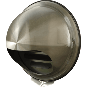 Grila ventilatie Ø125 cu protectie ploaie si plasa antiinsecte, metal, GRI