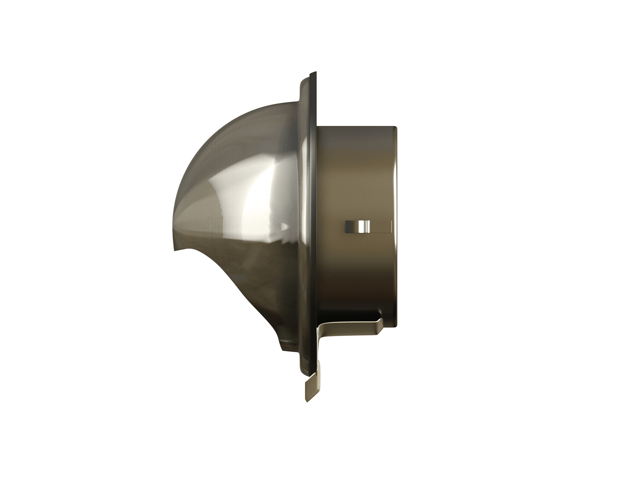 Grila ventilatie Ø125 cu protectie ploaie si plasa antiinsecte, metal, GRI