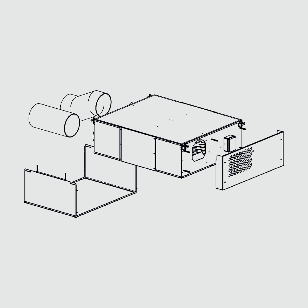 Helty Flow 800 Steel – montaj tavan sau perete (800 m³/h)