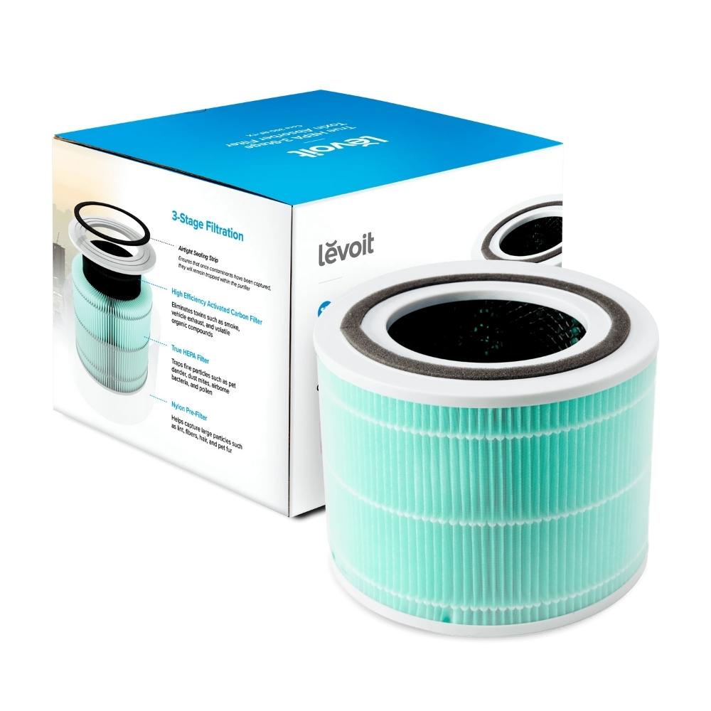 Filtru purificator de aer Levoit Core 300 / Core P350, cu absorbtie a toxinelor, 3 in 1, Pre filtru, Filtru HEPA, Filtru de Carbon activ cu eficienta ridicata, Blue