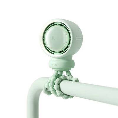 Ventilator portabil pentru cărucior JISULIFE, Life 2, autonomie 2-11.5h, baterie 4000mAh, 5 viteze, încărcare rapidă, Verde mentă - OVIX - Găsești soluții de încălzire, răcire și ventilare, toate integrate și controlabile dintr-o singură platformă.